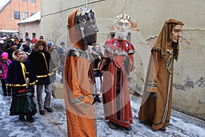 Three kings parades in Kaunas, Lithuania